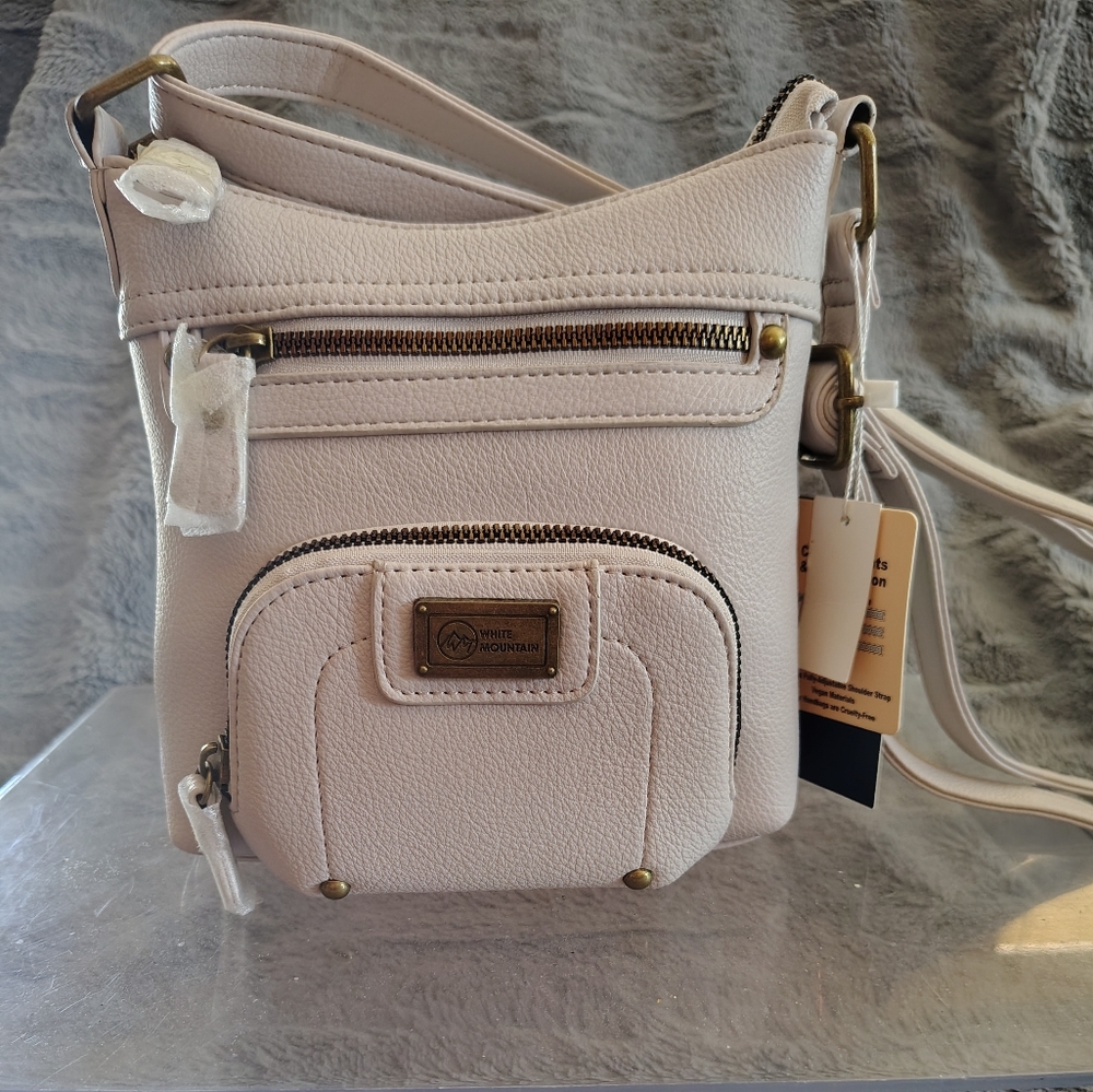 White Mountain Accessories Cream Colored Crossbody Bag